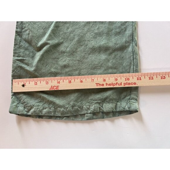 NWT Dr. Collectors P73 flare pleated wild silk and hemp green pants L California - Picture 12 of 12